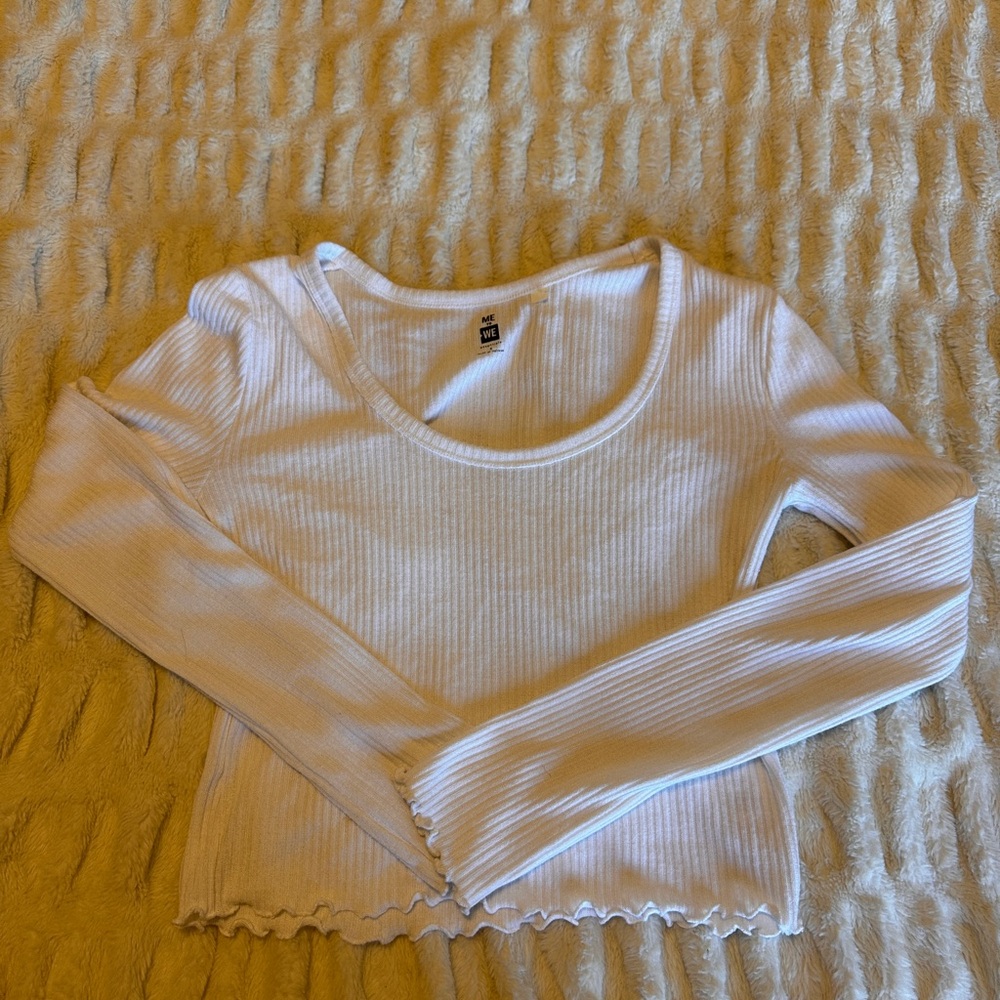 Women's White Long Sleeve Tee